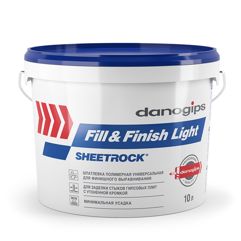 Шпаклевка облегченная Danogips Fill&Finish Light готовая (12 кг)